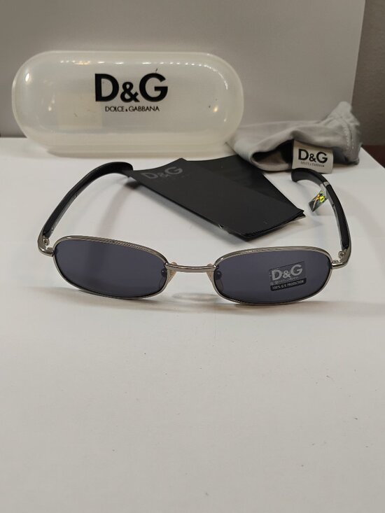 VINTAGE DOLCE & GABBANA DG 2012 Sunglasses with Hard Case Dust Bag Papers Y2K main image 6
